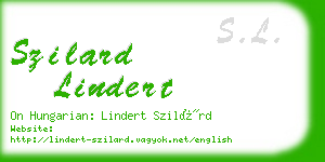 szilard lindert business card